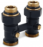Primoclima Н-образный прямой 3/4"х1/2" Черный матовый